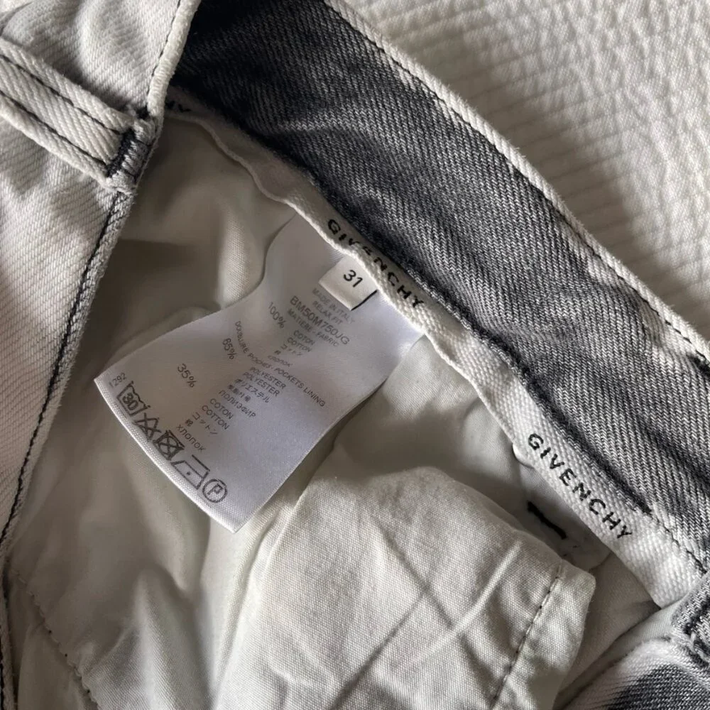 Givenchy Tie-Dye Jeans (Waist 31) Designer Denim [Straight Leg]